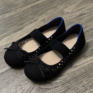 Rothy's Black and Blue Kids Dress Shoes